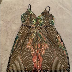 Sequin mini cocktail dress